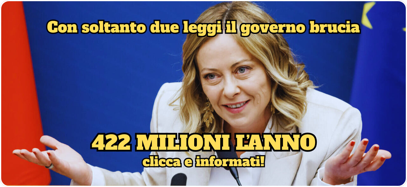 Due leggi analizzate: Persi 400 milioni in un anno